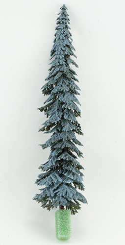 Dollhouse miniature EASTERN BLUE SPRUCE ON SPIKE, 15"